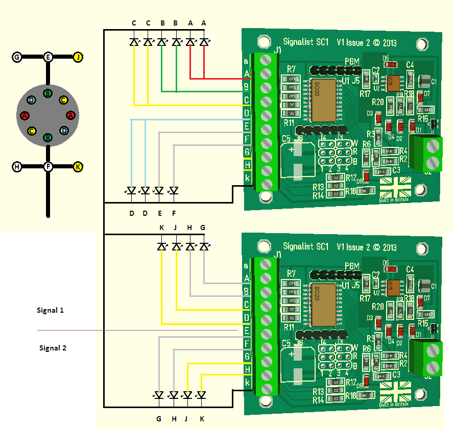 Baltimore and Ohio position light signal wiring diagram