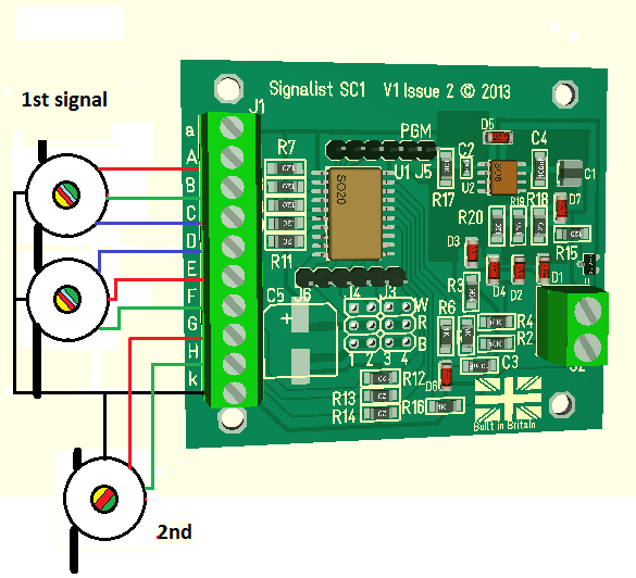 Norfolk and Western twin head searchlight signal with lunar aspects wiring diagram