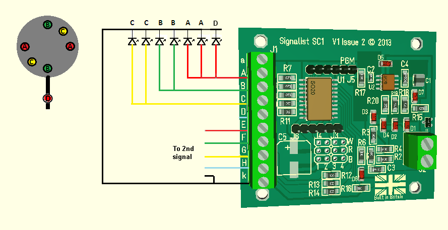 Norfolk and Western single head absolute signal wiring diagram